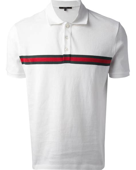 gucci polo heren wit|gucci shirts for men.